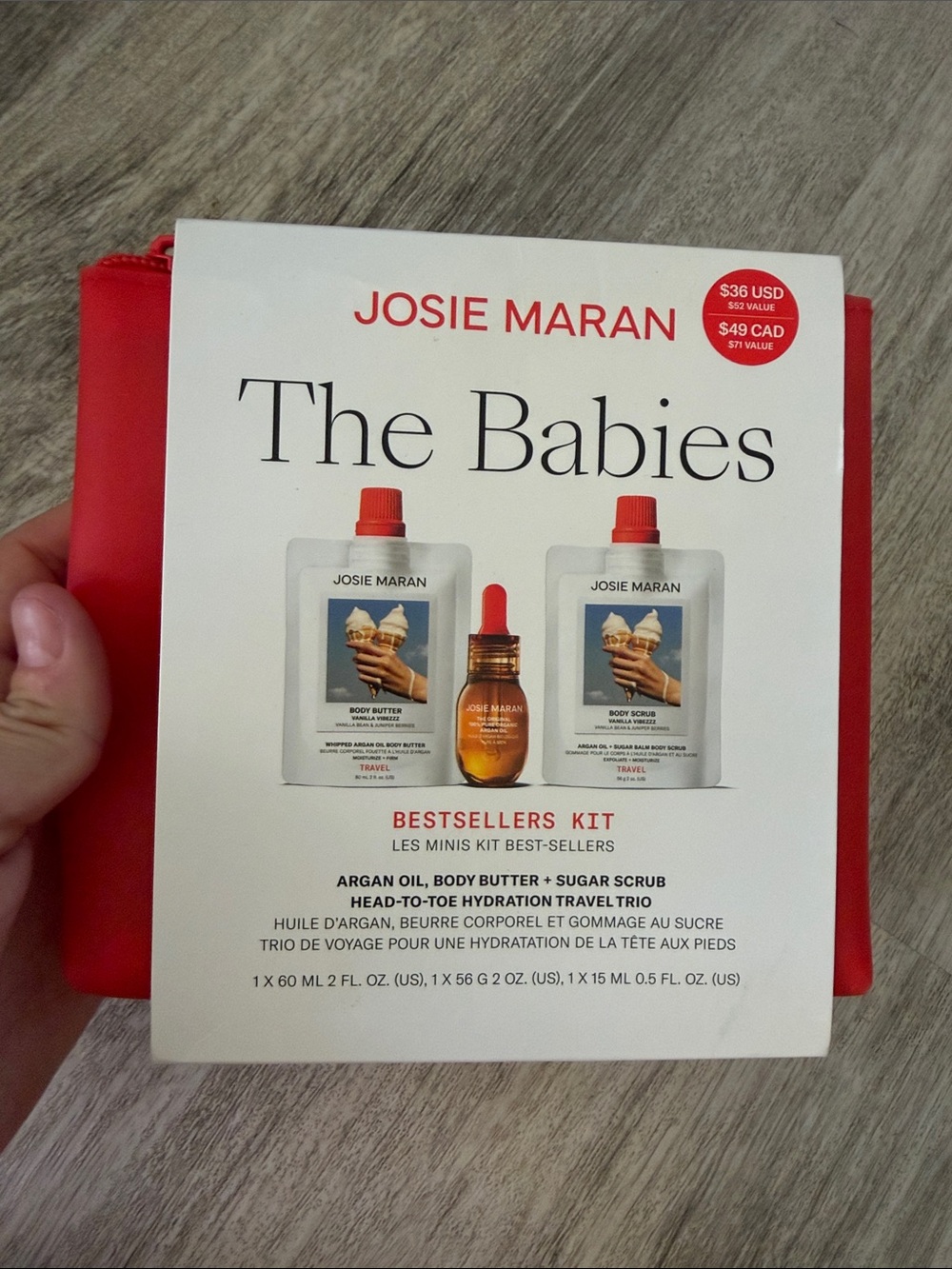 JOSIE MARAN Babies Bestsellers Kit with Red Pouch